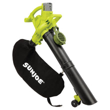 Load image into Gallery viewer, Sun Joe iONBV 40-Volt iONMAX Cordless 3-in-1 Blower Vacuum Mulcher Kit | 200-MPH | W/ 4.0-Ah Battery and Charger