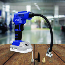 Load image into Gallery viewer, Sun Joe AIRJ24C-SJB Portable Digital Cordless Air Compressor with Nozzle Adapters and Case | 24-Volt | 2.0-Ah (Blue)