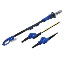 Load image into Gallery viewer, Sun Joe GTS4001C-SJB-RM Cordless Lawn Care System | Hedge Trimmer | Pole Saw | Leaf Blower (Certified Refurbished) (Blue)