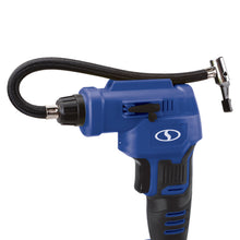 Load image into Gallery viewer, Sun Joe AIRJ24C-SJB Portable Digital Cordless Air Compressor with Nozzle Adapters and Case | 24-Volt | 2.0-Ah (Blue)