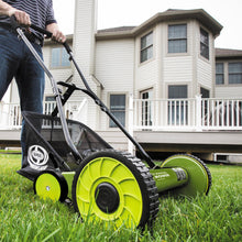Load image into Gallery viewer, Sun Joe MJ501M-RM 18-Inch Manual Reel Mower with Grass Catcher (Certified Refurbished)