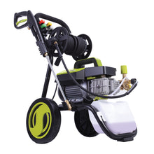 Load image into Gallery viewer, Sun Joe SPX9006-PRO Commercial Series Cold Water Electric Direct Drive Crank Shaft Pressure Washer | 1300 PSI Max | 2 GPM Max | 2.15 HP Brushless Induction Motor | 120 Volt | Wall Mount | Roll Cage | Hose Reel