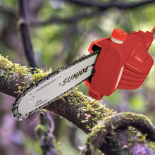 Load image into Gallery viewer, Sun Joe iON8PS2-LT-RED 40-Volt iONMAX Cordless Telescoping Multi-Angle Pole Chain Saw Kit | 8-inch | W/ 2.5-Ah Battery and Charger (Red)