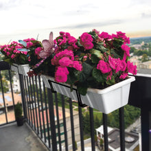 Load image into Gallery viewer, Sun Joe Deco Joe Adjustable Flower Box Holder in Black