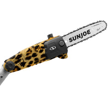 Load image into Gallery viewer, Sun Joe SWJ803E-LPD Electric Multi-Angle Pole Chain Saw | 10 inch | 8.0 Amp (Leopard)
