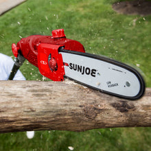 Load image into Gallery viewer, Sun Joe SWJ802E-RED Electric Multi-Angle Pole Chain Saw | 8 inch | 6.5 Amp (Red)