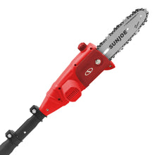 Load image into Gallery viewer, Sun Joe 20VIONLT-PS8-RED-RM 20-Volt iON Cordless Telescoping Pole Chain Saw Kit | 8-inch | W/ 2.5-Ah Battery and Charger (Red) (Certified Refurbished)

