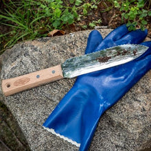 Load image into Gallery viewer, Sun Joe SJHH1902 Hori-Hori Landscaping Digging Tool | 6.5 in | Stainless Steel | Ruler | Sheath
