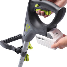 Load image into Gallery viewer, Snow Joe 24V-SS10-XR-SJG-RM 24-Volt iON+ Extended Run Time Cordless Snow Shovel Kit | 10-Inch | W/ 5.0-Ah Battery and Charger (Green) (Certified Refurbished)
