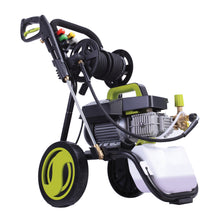 Load image into Gallery viewer, Sun Joe SPX9009-PRO Commercial Series Cold Water Electric Direct Drive Crank Shaft Pressure Washer | 1800 PSI Max | 1.6 GPM Max | 2.41 HP Brushless Induction Motor | 120 Volt | Wall Mount | Roll Cage | Hose Reel
