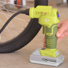 Load image into Gallery viewer, Sun Joe AIRJ24C-SJG Portable Digital Cordless Air Compressor with Nozzle Adapters and Case | 24-Volt | 2.0-Ah (Sun Joe Green)
