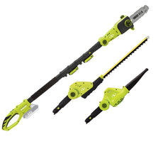 Load image into Gallery viewer, Sun Joe GTS4001C 24-Volt iON+ Cordless Lawn Care System Kit | Hedge Trimmer | Pole Saw | Leaf Blower | W/ 2.0-Ah Battery and Charger
