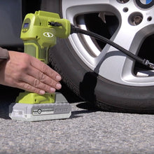 Load image into Gallery viewer, Sun Joe AIRJ24C-SJG Portable Digital Cordless Air Compressor with Nozzle Adapters and Case | 24-Volt | 2.0-Ah (Sun Joe Green)
